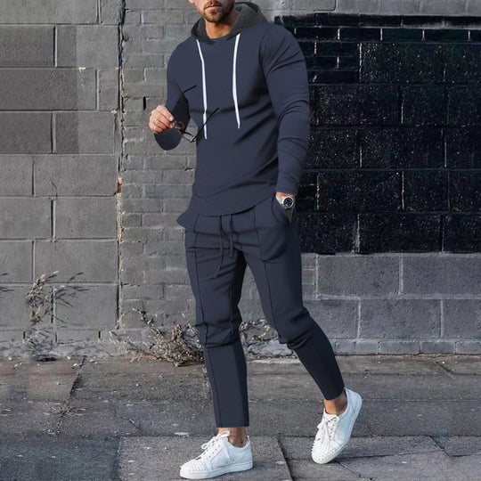 Herren nan zweiteiliges Kapuzen-Lounge-Set mit schmal geschnittenem Kapuzenpullover und tapered Jogginghose Shop Nory