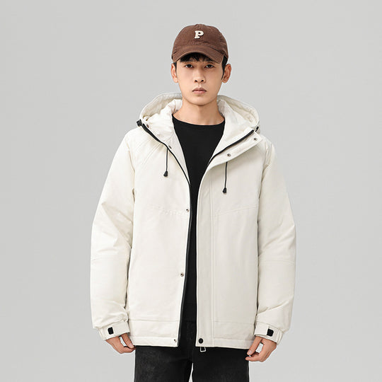 Herren Technische Winterjacke mit verstellbarem Kapuzenkragen Shop Nory