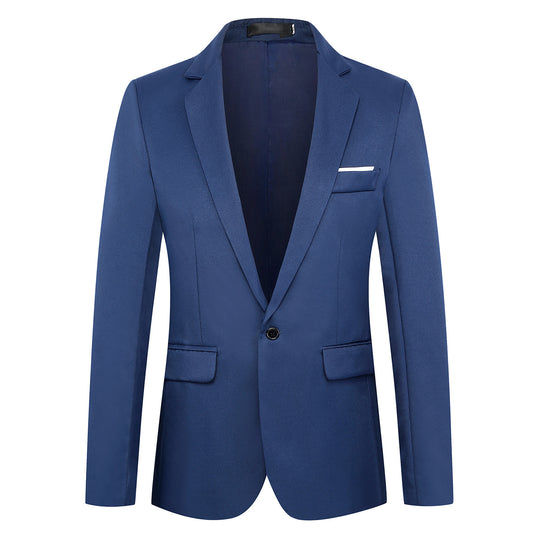 Herren tailliertes Satin-Sakko mit schmaler Silhouette, Notch-Revers und dekorativer Brustpaspel Shop Nory