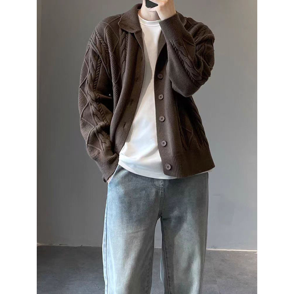 Herren Grobstrickjacke mit Kabelmuster Shop Nory