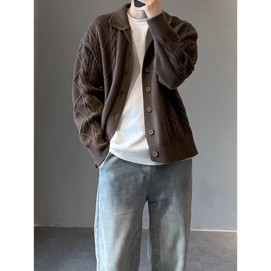 Herren Grobstrickjacke mit Kabelmuster Shop Nory