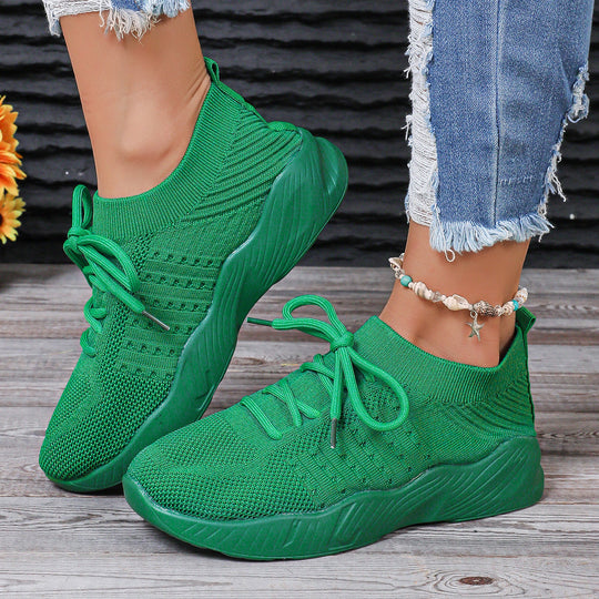 Damen atmungsaktive Slip-On Sportschuhe mit flexiblem Obermaterial