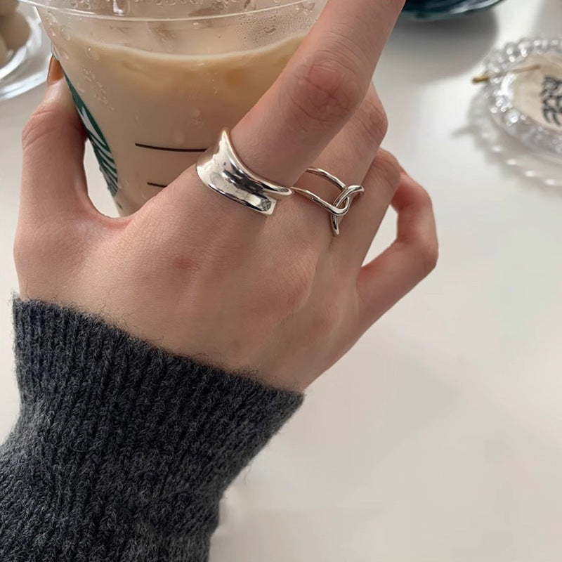 Damen Offener Ring mit kreativem Knoten-Design Shop Nory