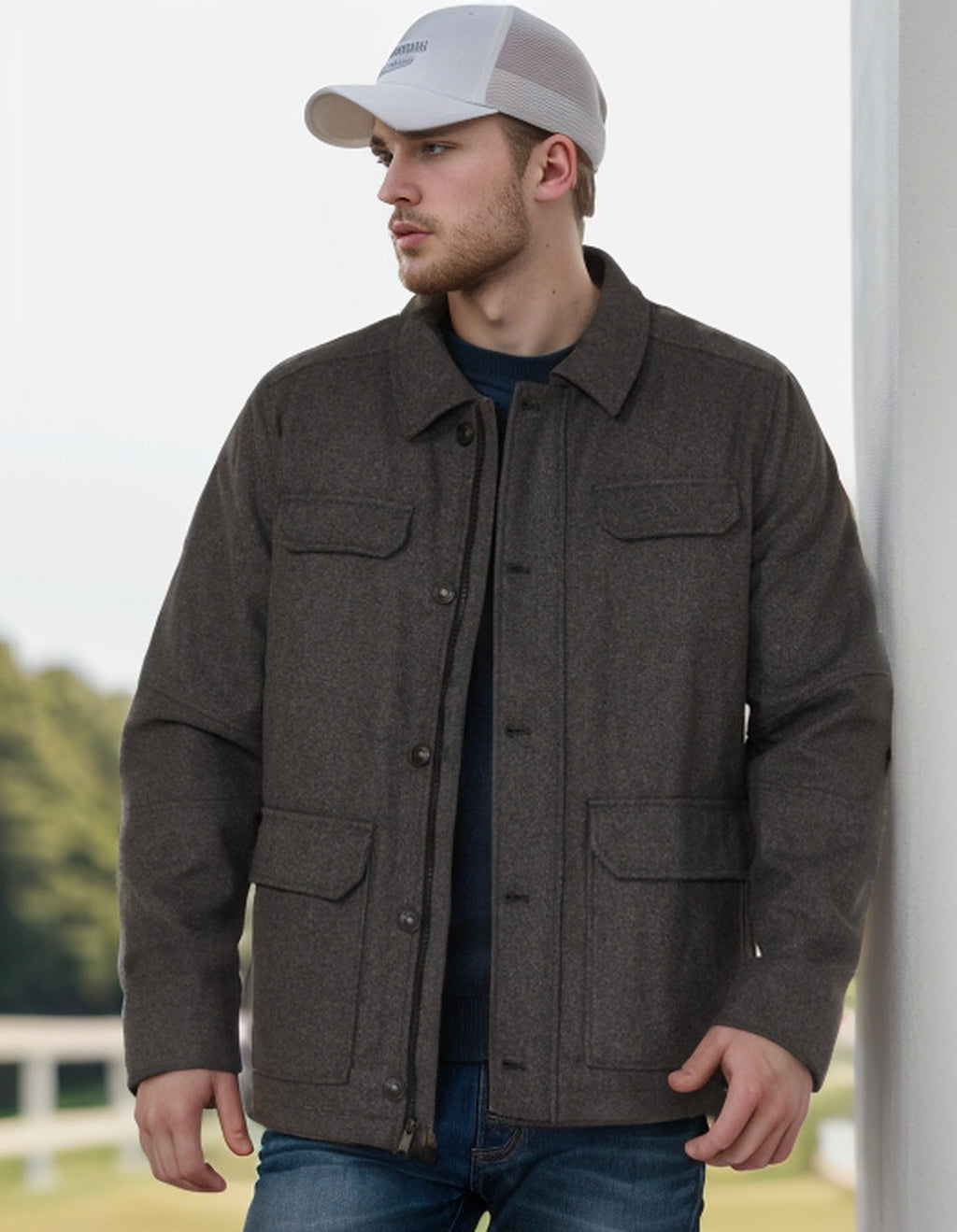 Herren lässige Flanelljacke