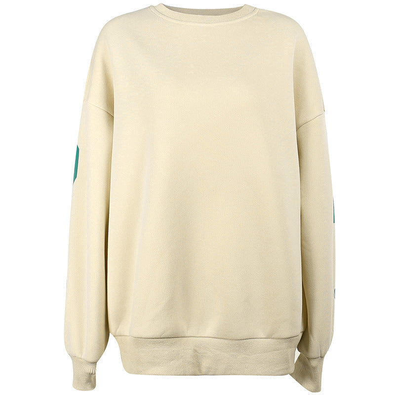 Damen Oversize-Sweatshirt mit College-Print und Raglanärmeln Shop Nory