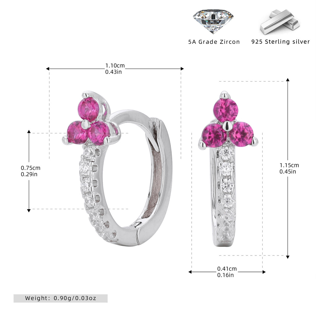 Damen Ohrhänger mit glitzerndem Zirkonmotiv und hochwertigem 925 Sterling Silber Shop Nory