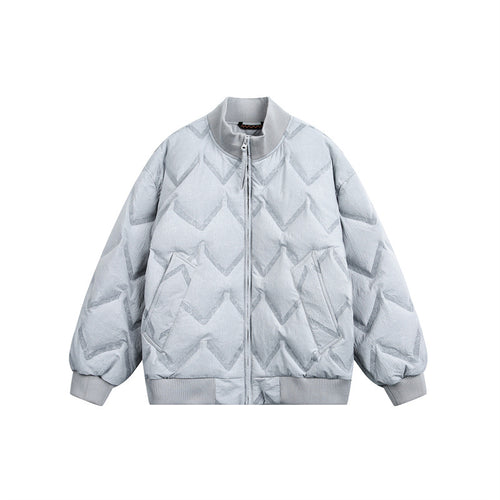 Herren Oversize-Steppblouson mit Rippkragen und Zickzack-Steppung Shop Nory