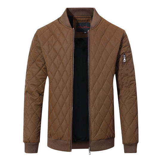Herren Gesteppte Bomberjacke mit Rautenmuster und Ärmeltasche Shop Nory