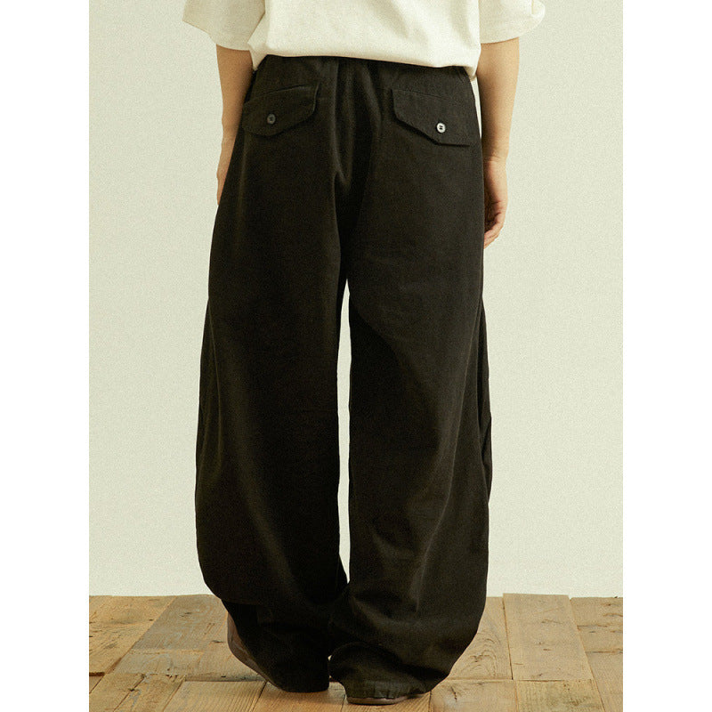 Herren Weite Baggy-Cargo-Hose mit Faltendetails und elastischem Bund Shop Nory
