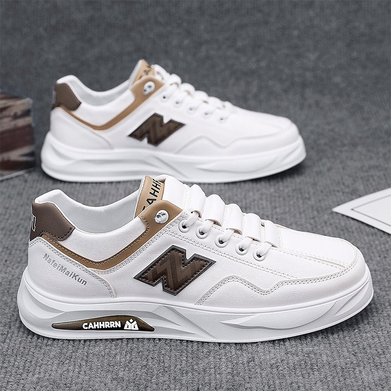 Herren Voluminöse Casual-Sneaker mit strukturiertem Kunstleder, kontrastierten Overlays und gedämpfter Plateau-Sohle Shopy Nory