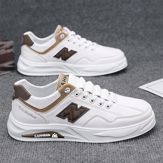 Herren Voluminöse Casual-Sneaker mit strukturiertem Kunstleder, kontrastierten Overlays und gedämpfter Plateau-Sohle Shopy Nory