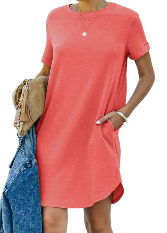 Damen Casual Kleid mit praktischen Taschen