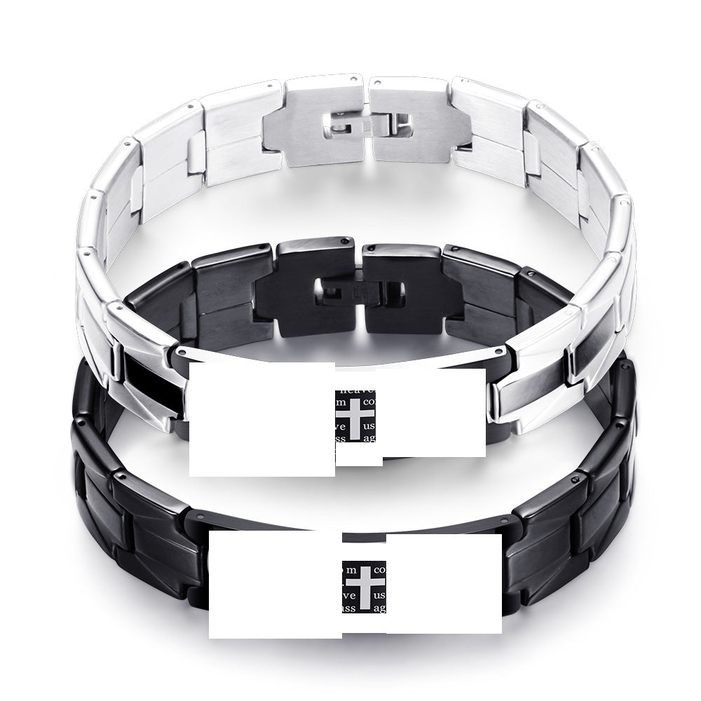 Herren Edelstahlarmband mit modernem Gliederdesign Shop Nory