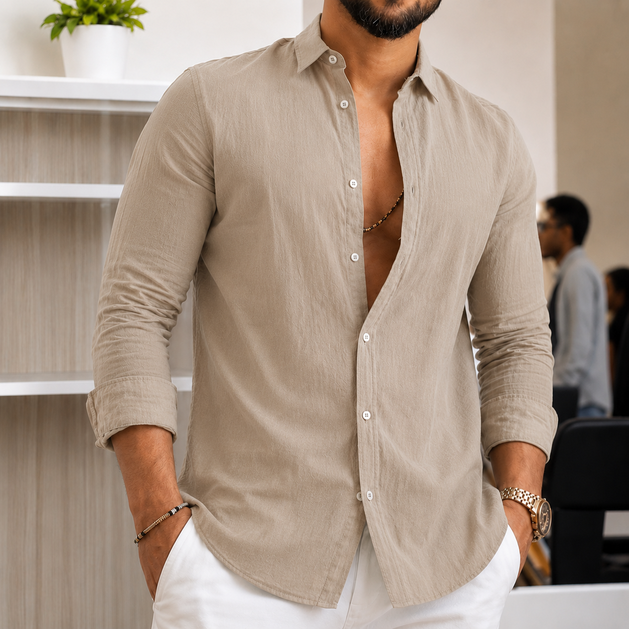 Herren Leichtes Leinenhemd ShopNory