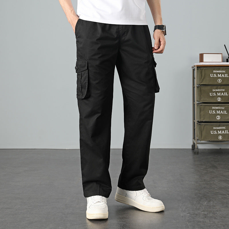 Herren Lässige Canvas-Cargohose mit großen Klappentaschen, Relaxed Fit & verstärkten Nähten Shop Nory