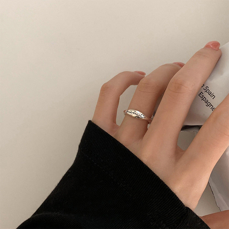 Damen Offener Ring mit inspirierendem Schriftzug Shop Nory