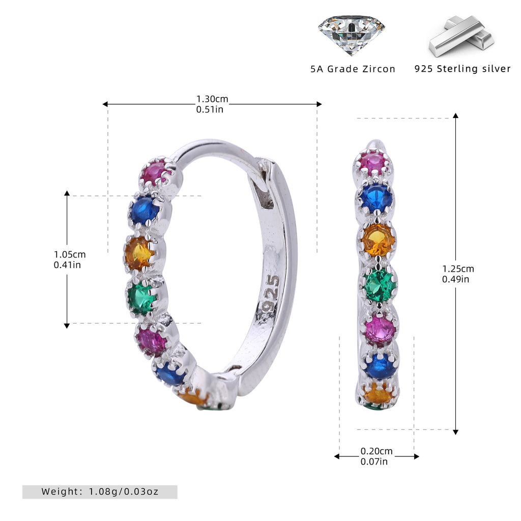 Damen Creolen mit funkelnden Zirkon-Akzenten und hochwertigem 925 Sterling Silber Shop Nory