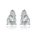 Damen Ohrringe mit tropfenförmigem Zirkonia und eleganter Blattform Shop Nory