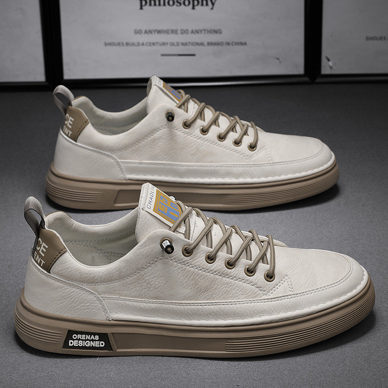 Herren Lederoptik-City-Sneaker mit gepolstertem Fersenkragen und langlebiger Plateau-Gummisohle Shop Nory