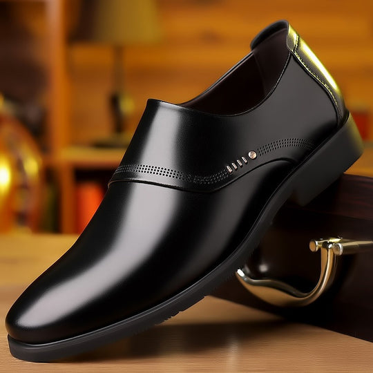 Herren Elegante und Bequeme Lederslipper Shop Nory