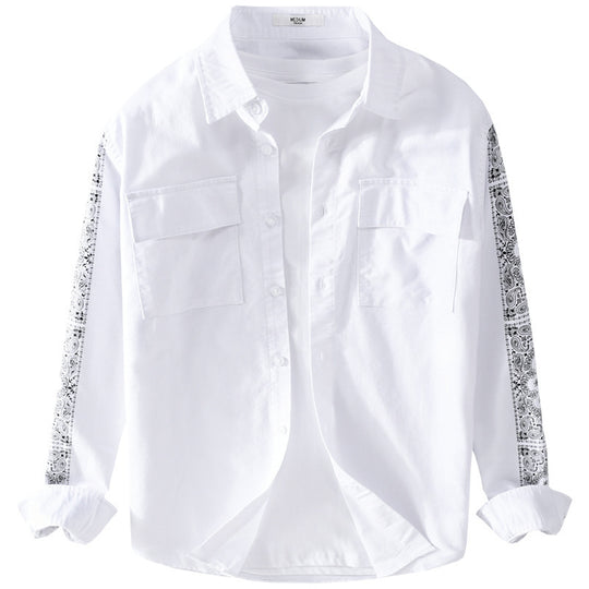 Herren Overshirt mit Bandana-Ärmeln, Brustklappen und relaxed Fit Shop Nory