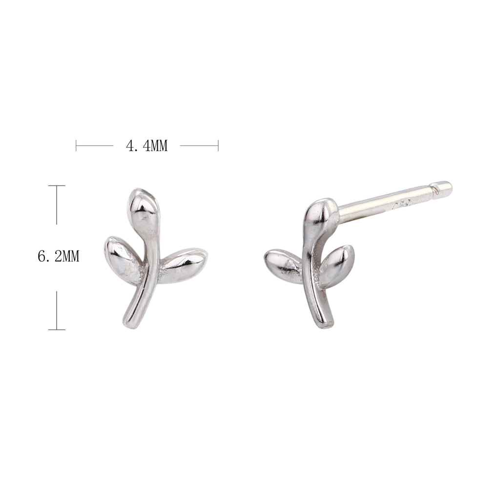 Damen Ohrstecker im modernen Blattdesign Shop Nory