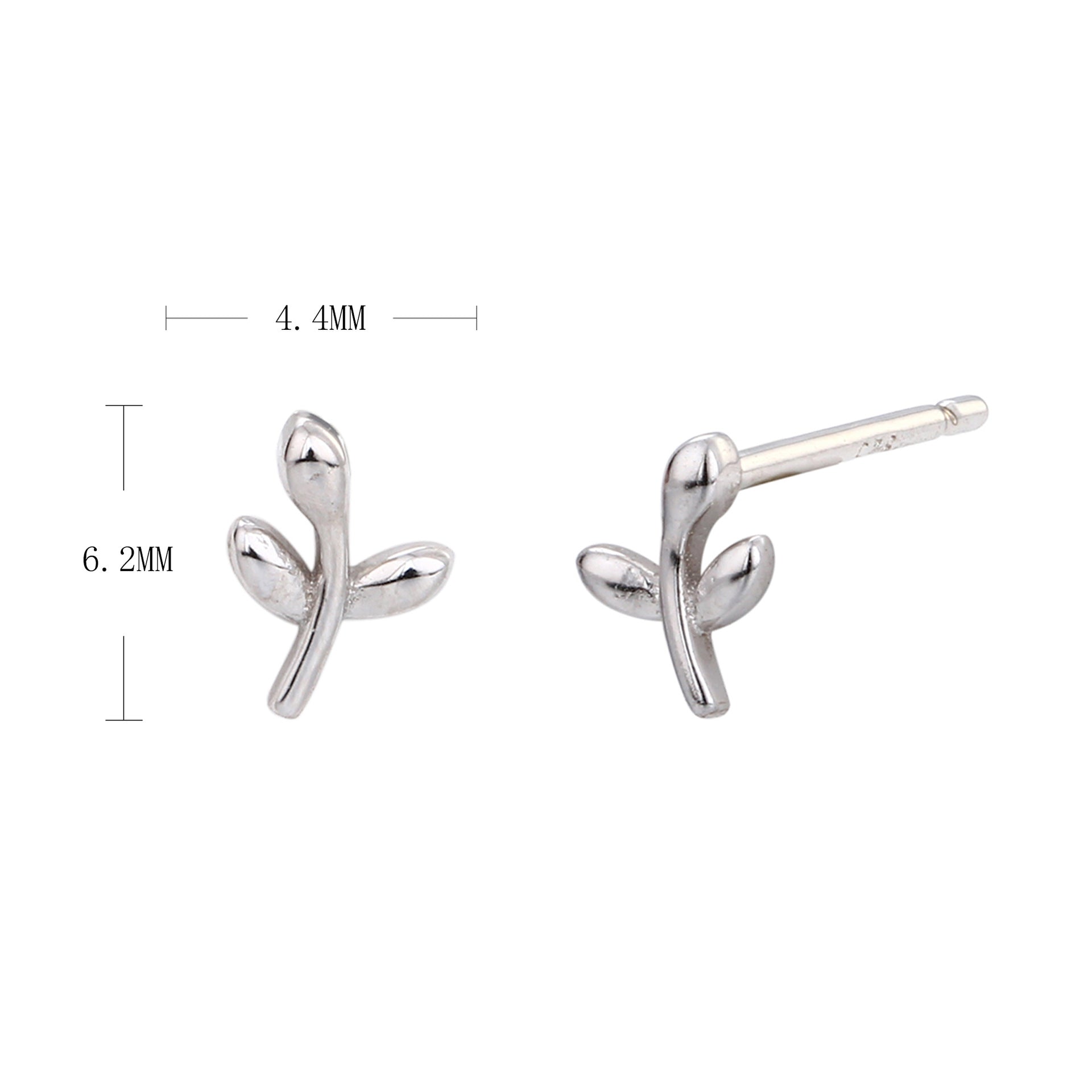 Damen Ohrstecker im modernen Blattdesign Shop Nory