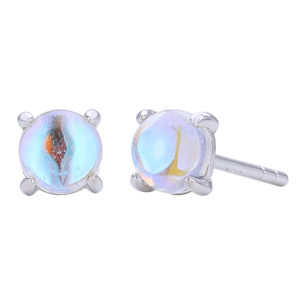 Damen Ohrstecker aus 925 Sterling Silber mit türkisfarbenem Zirkon Shop Nory