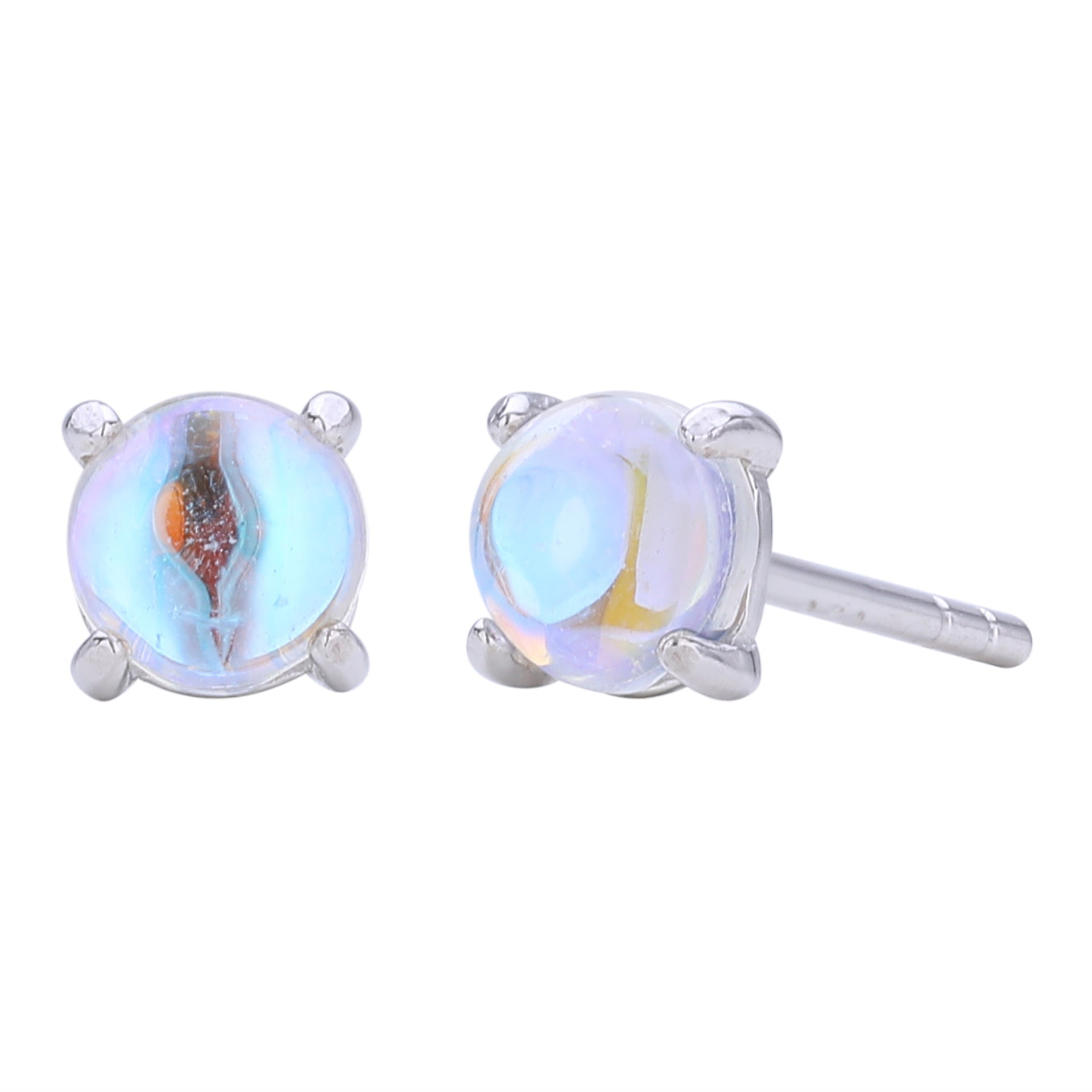 Damen Ohrstecker aus 925 Sterling Silber mit türkisfarbenem Zirkon Shop Nory