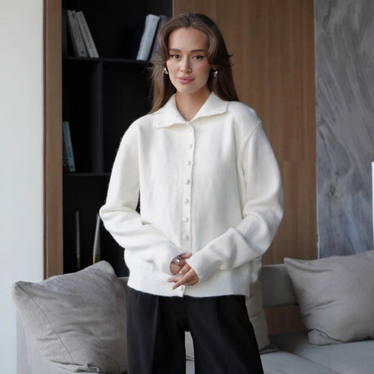 Damen Eleganter Pullover mit Knopfleiste Shop Nory