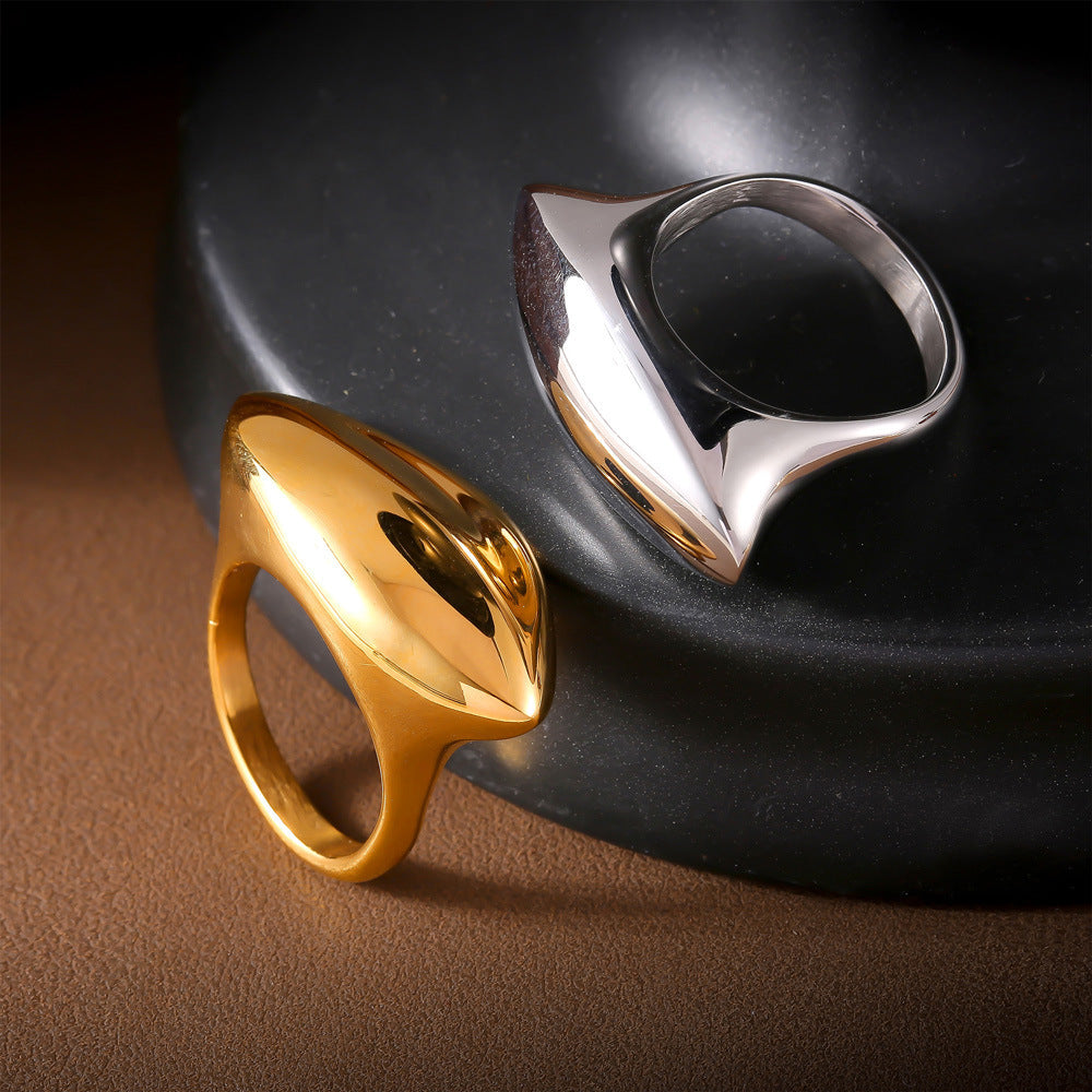 Damenring mit modernem, schmalem Design aus Titanstahl Shop Nory