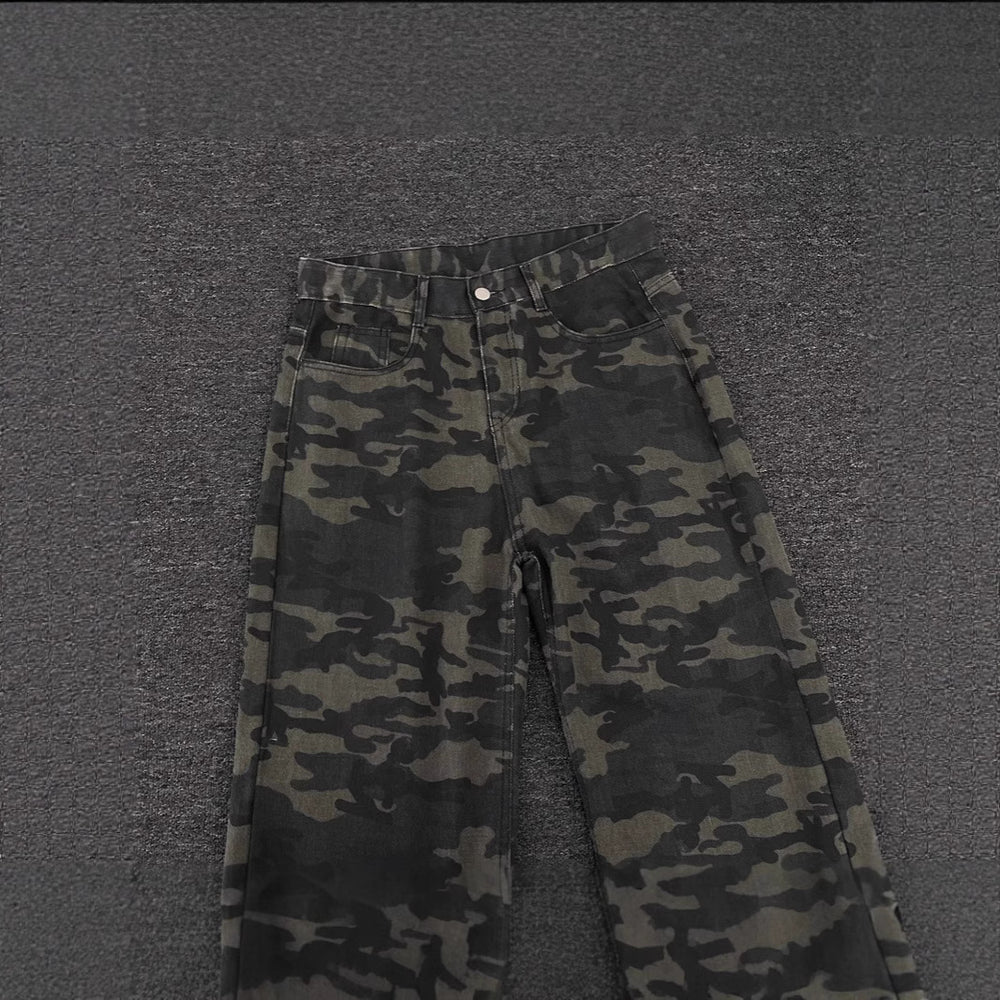 Damen Modische Camouflage Cargo-Hose Shop Nory