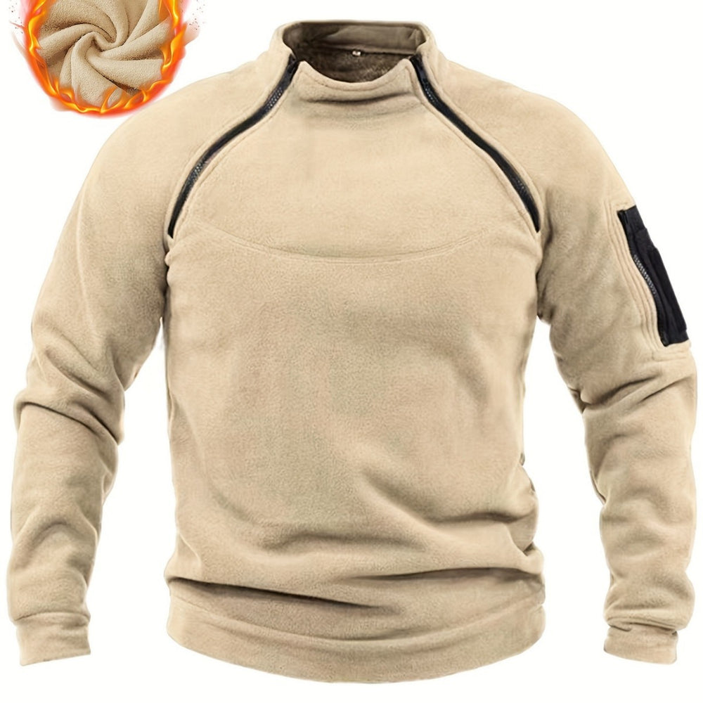 Herren Thermo-Fleecepullover mit Schulter-Reißverschlüssen & Ärmeltasche Shop Nory
