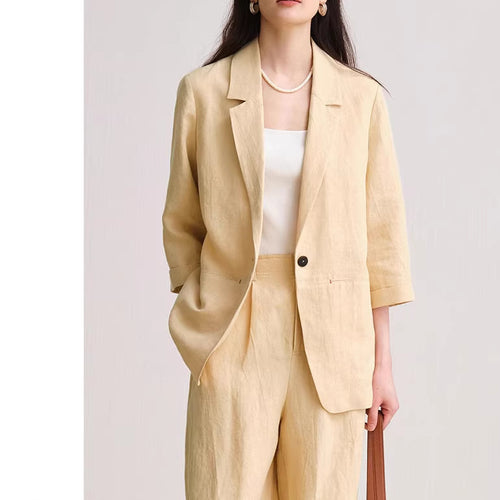 Damen Bequeme und elegante Leinenhose Shop Nory