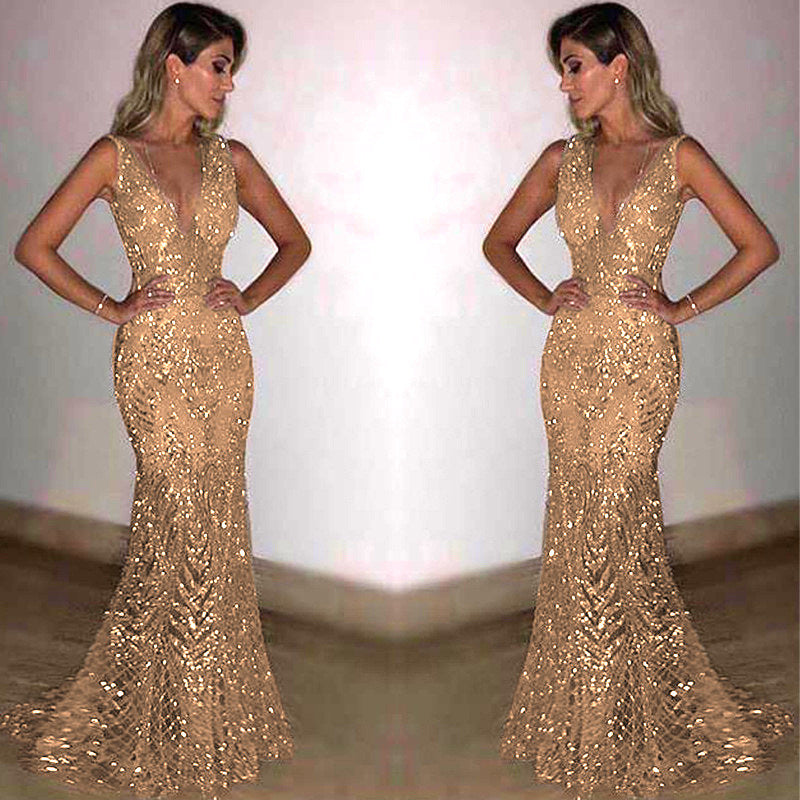 Damen Elegantes Abendkleid mit schimmernden Pailletten und figurbetontem Schnitt