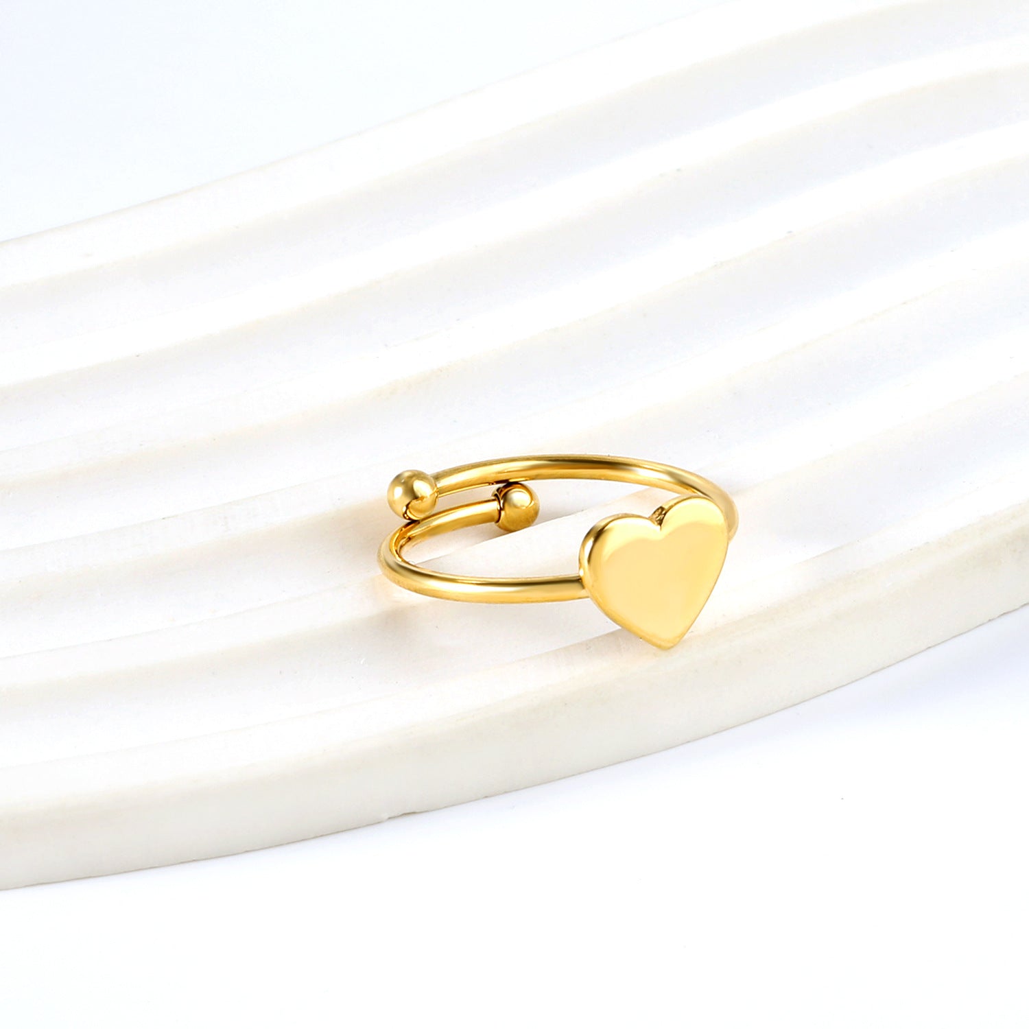 Damen Ring mit romantischem Herz-Design Shop Nory