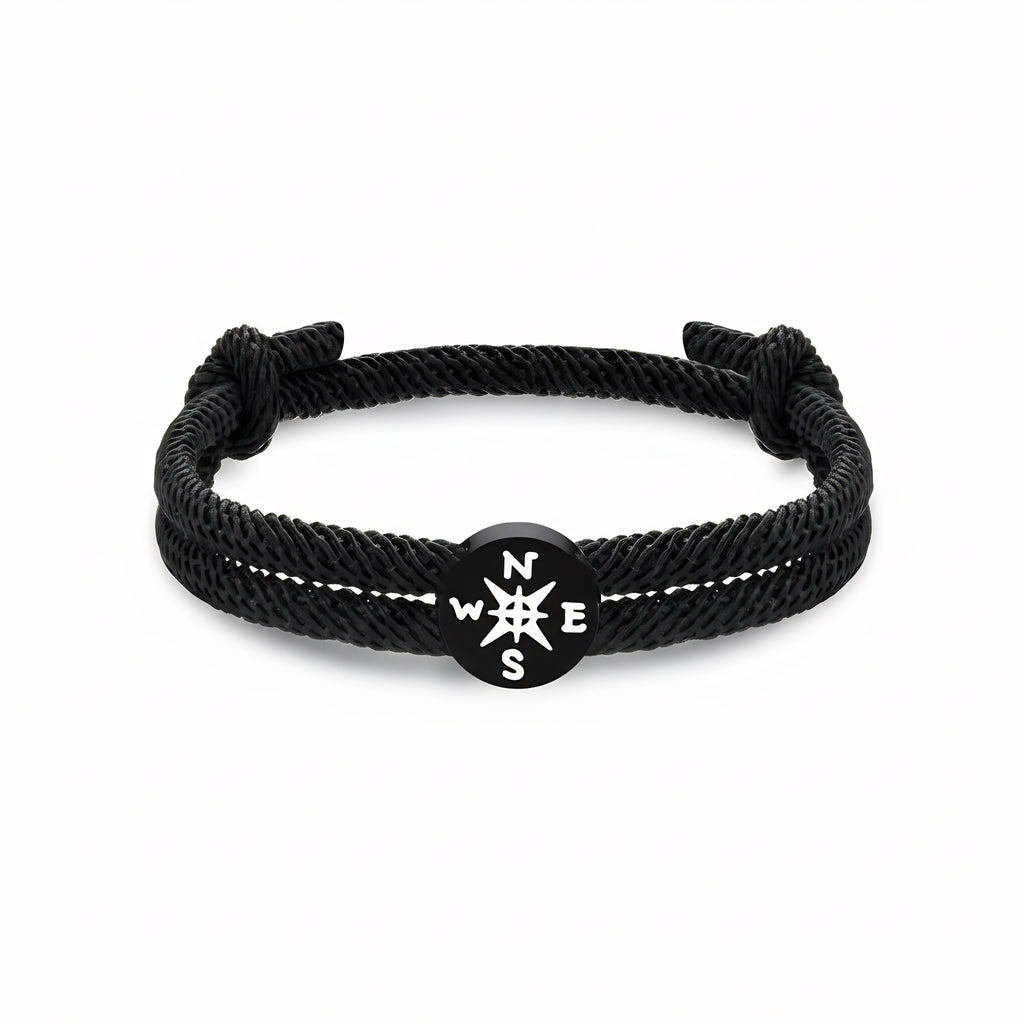 Damen Motivationsarmband mit Kompass und inspirierendem Spruch Shop Nory