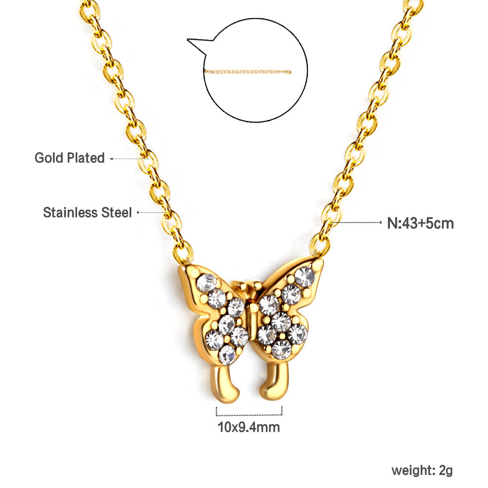 Damen Halskette mit liebevollem Herzmotiv aus goldplattiertem Edelstahl und funkelnden Zirkonia Shop Nory