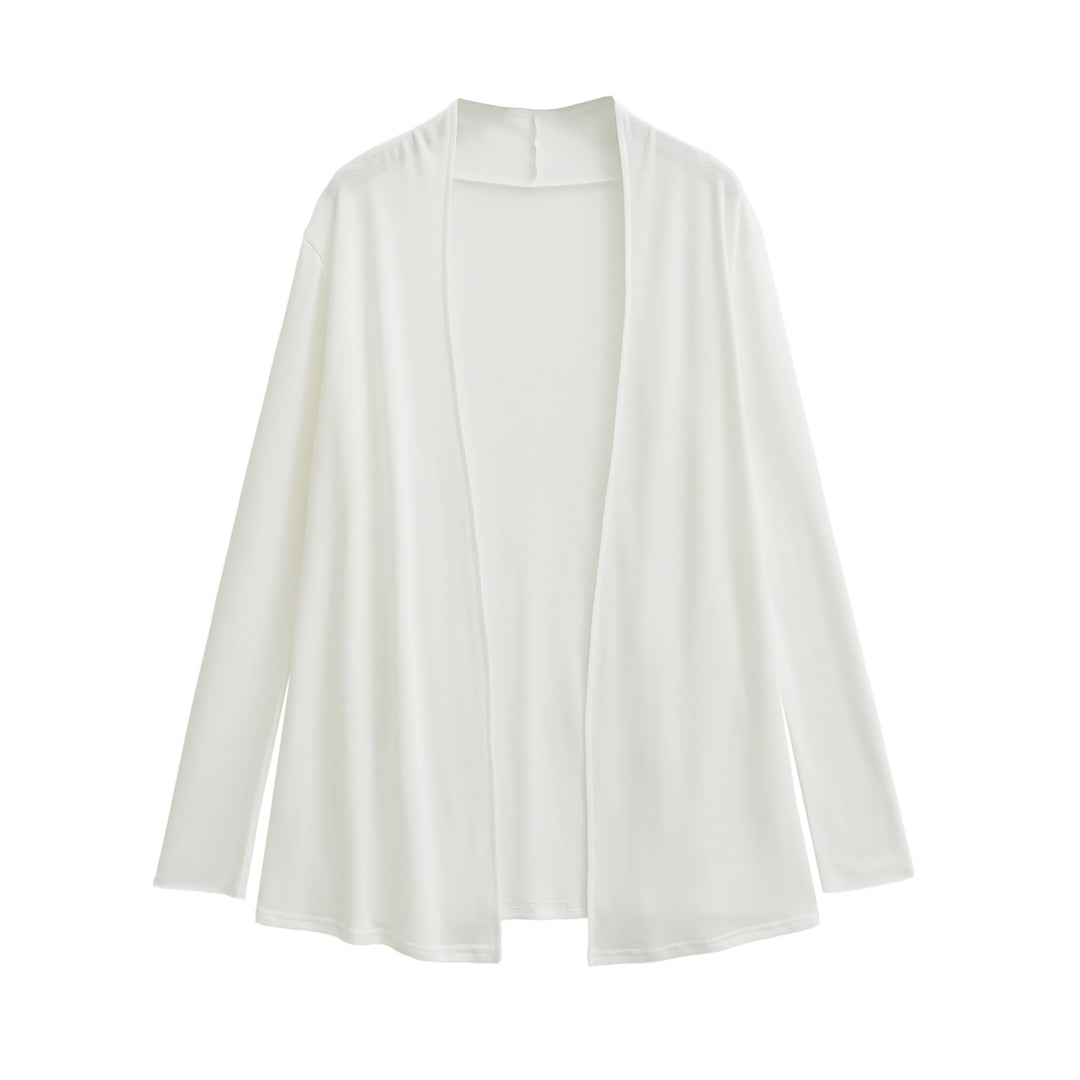 Damen Offener fließender Jersey-Cardigan mit Wasserfallkante Shop Nory