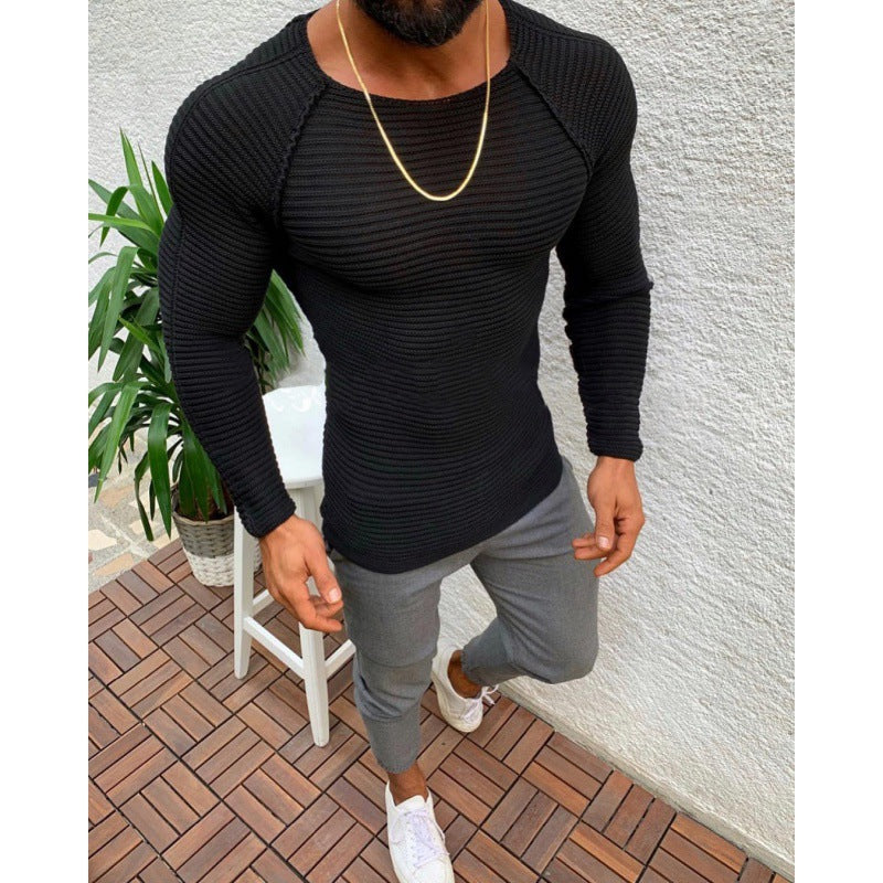 Herren Langarm Shirt mit strukturiertem Design