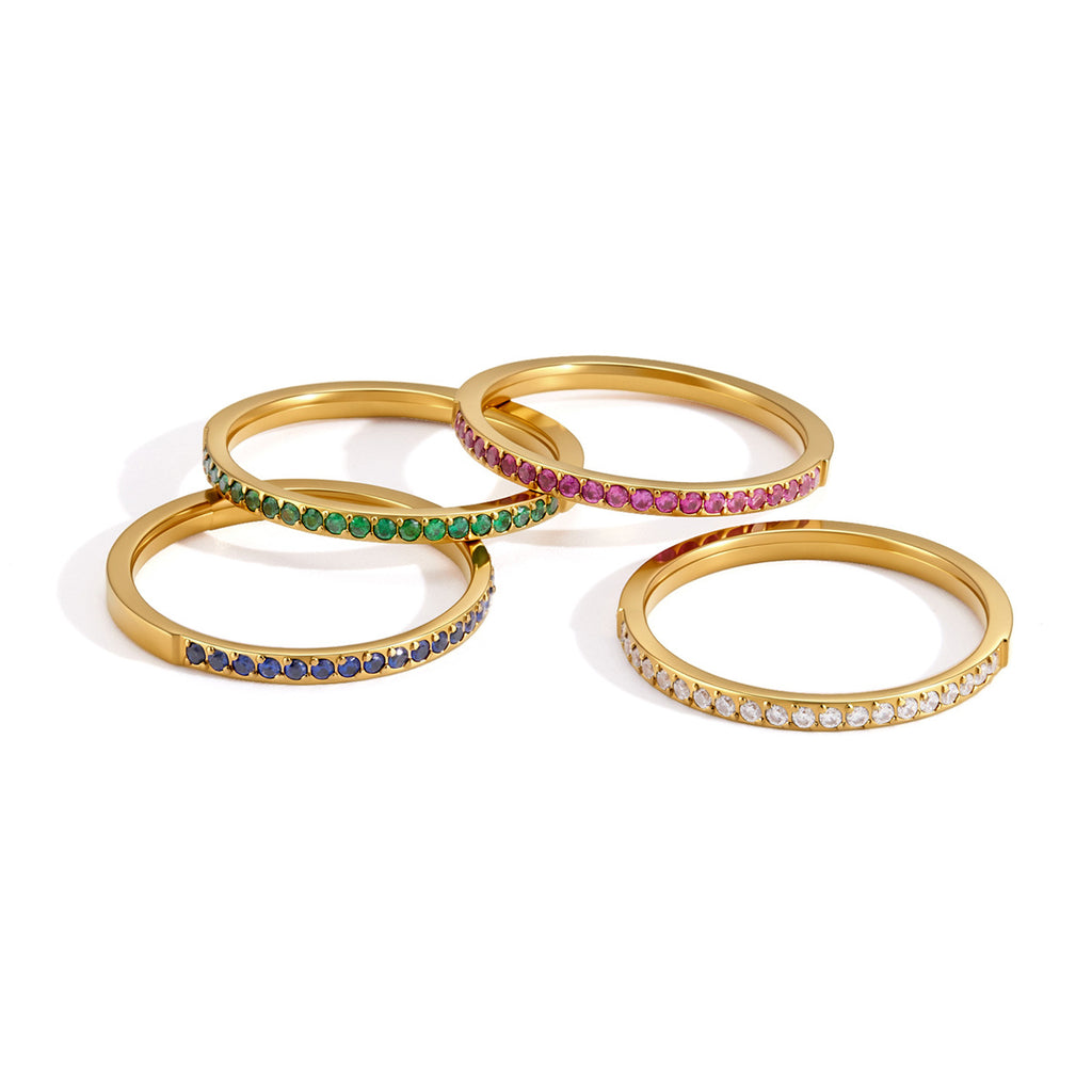 Damen eleganter Schmuckring mit strahlenden Zirkonia Shop Nory