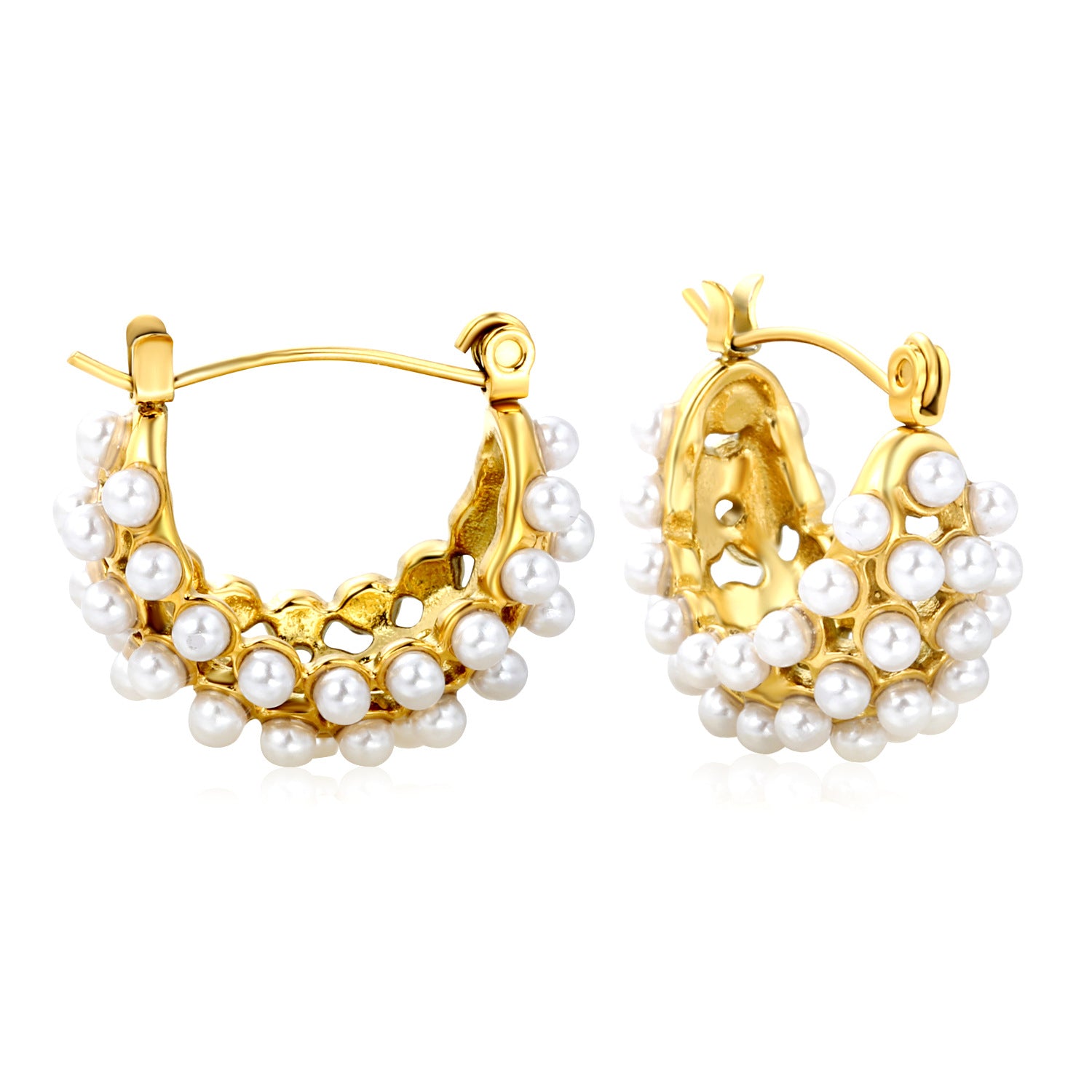 Damen Hoops mit modernem, geschwungenem Design aus hochwertigem Edelstahl Shop Nory