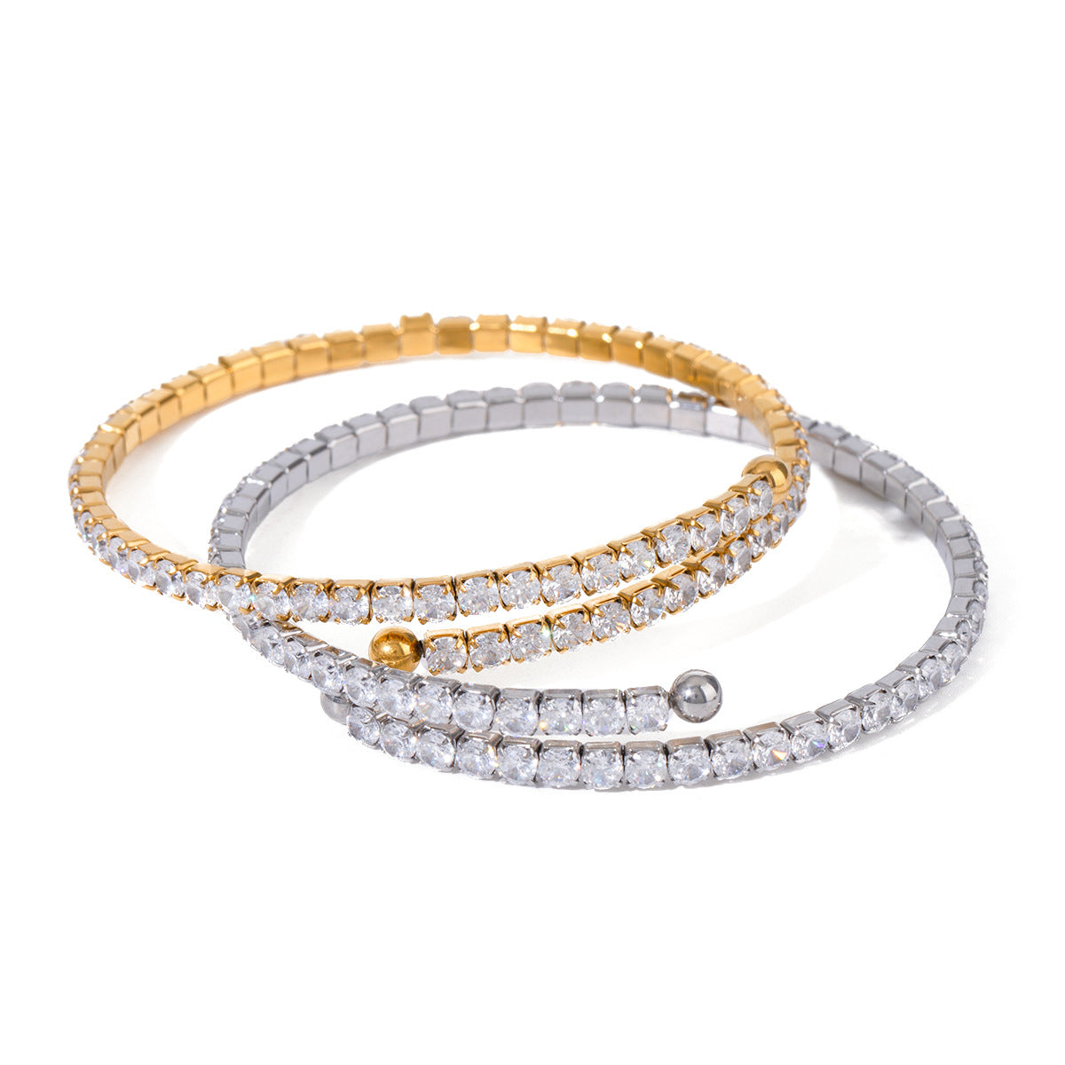 Damen Armband mit funkelnden Zirkonia und verstellbarem Design Shop Nory