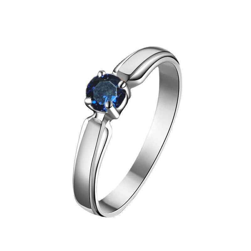 Damen Verlobungsring mit funkelndem Zirkonia und geschwungenem Band Shop Nory