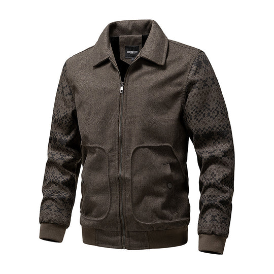 Herren Strickblouson mit Reißverschluss und Norwegerärmeln Shop Nory