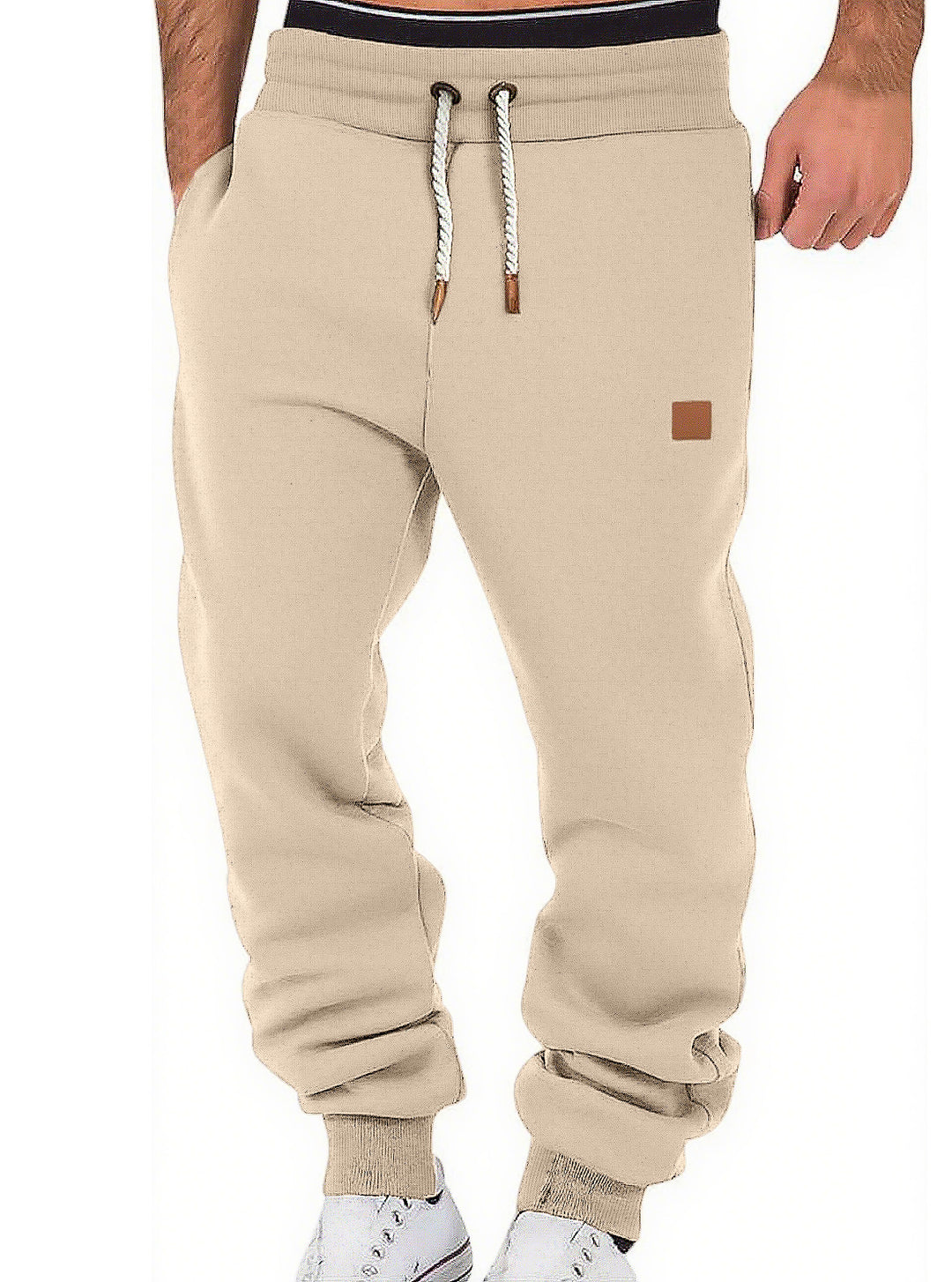 Herren Relax-Fit Fleece-Jogginghose mit Bündchen und Kordelzug Shop Nory