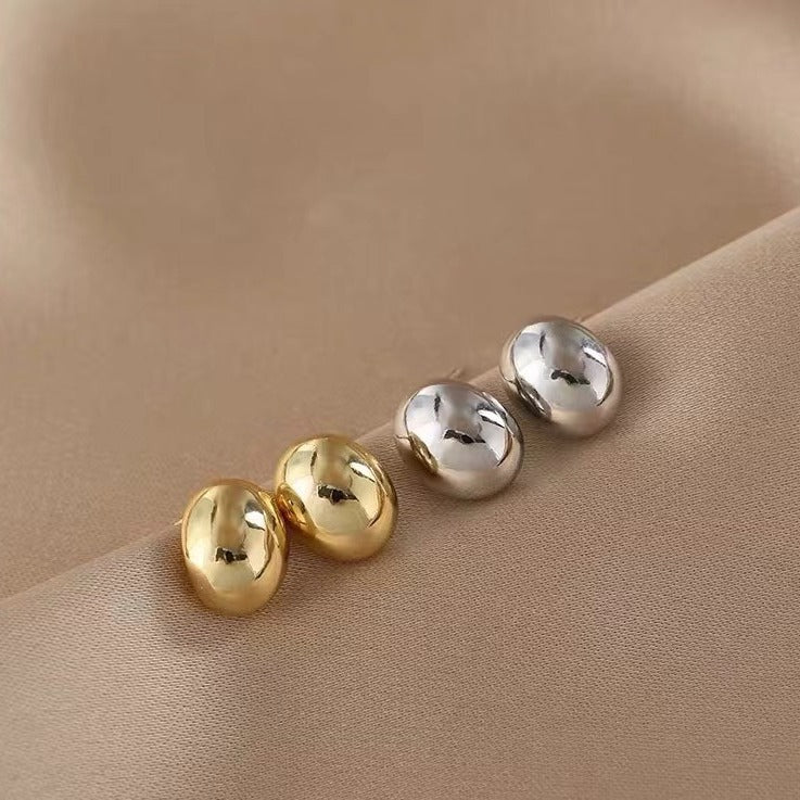 Damen Polierte Kuppel Stecker Ohrringe Shop Nory