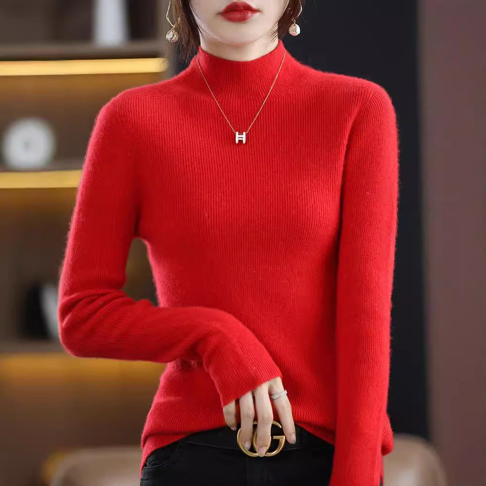 Damen Schmaler Kurzrollkragenpullover in kuscheliger Kaschmir‑Optik mit feiner Rippenstruktur Shop Nory