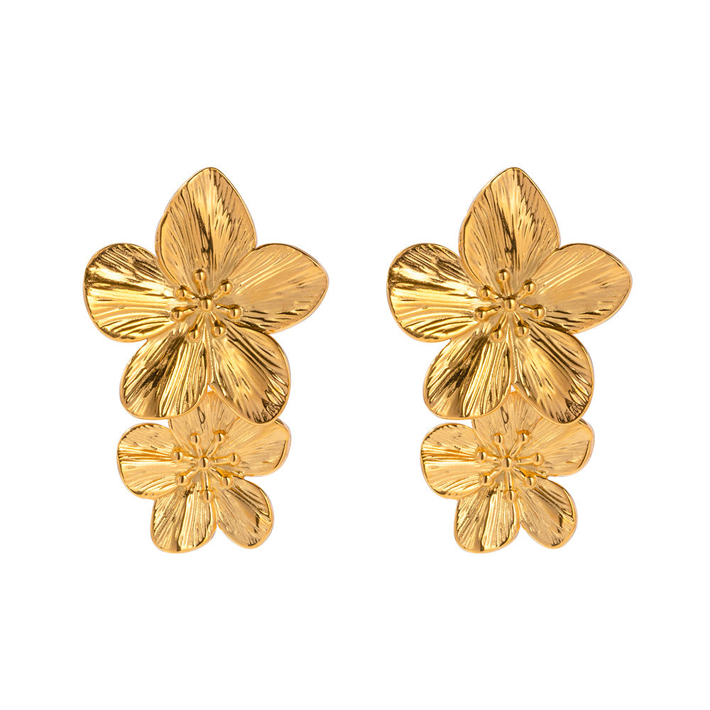 Damen Ohrhänger im eleganten Blumen-Design Shop Nory
