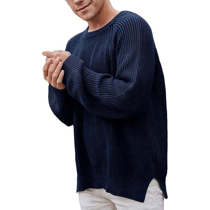 Herren eleganter Strickpullover mit strukturiertem Design und modernem Schnitt